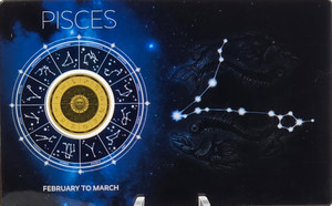ZODIAC SIGNS PISCES 1/1000 Oz Gold Coin 3000 Francs Chad ZODIAC SIGNS PISCES 1/1000 Oz Gold Coin 3000 Francs Chad