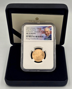 UK 2023 Coronation Gold Sovereign Matte NGC MS70 UK 2023 Coronation Gold Sovereign Matte NGC MS70