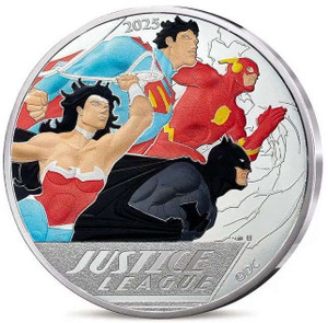 France 2025 JUSTICE LEAGUE DC Comics Silver Coin 100€ Euro France 2025 JUSTICE LEAGUE DC Comics Silver Coin 100€ Euro