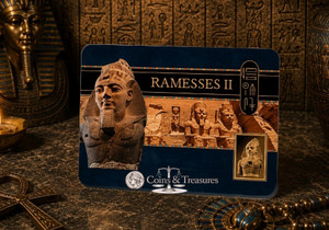 Ramesses II 1/1000 Oz .999 Gold in Coin card 3000 Francs Chad