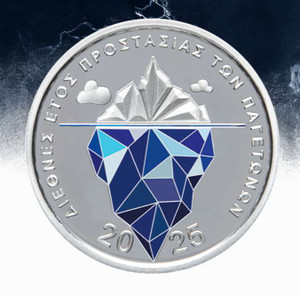 Greece 2025 Year of Glaciers preservation 6 Euro Silver Proof Coin Greece 2025 Year of Glaciers preservation 6 Euro Silver Proof Coin