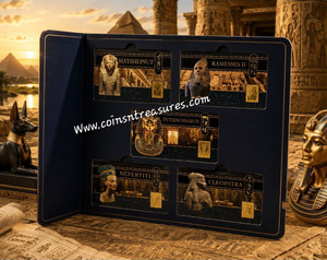 Egyptian Pharaohs collection 1/1000 Oz .999 Gold 5 coins