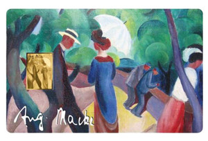 August Macke Promenade 1/1000 Oz Gold Coin Chad August Macke Promenade 1/1000 Oz Gold Coin Chad