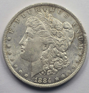 USA MORGAN SILVER DOLLAR COIN 1884 O USA MORGAN SILVER DOLLAR COIN 1884 O