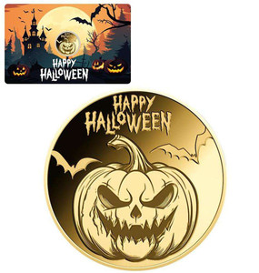 HALLOWEEN PUMPKIN 1/1000 Oz Gold .999 Coin Chad HALLOWEEN PUMPKIN 1/1000 Oz Gold .999 Coin Chad