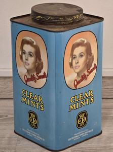 Cyprus Vintage 1960's Mint Sweets Large metal Tin Cyprus Vintage 1960's Mint Sweets Large metal Tin