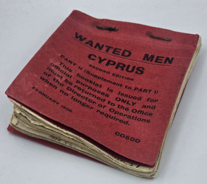 WANTED MEN OF CYPRUS 1958 EOKA FIGHTERS POCKET BOOKLET WANTED MEN OF CYPRUS 1958 EOKA FIGHTERS POCKET BOOKLET
