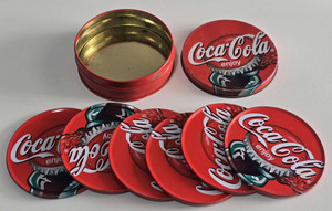 Cyprus Retro coca cola medal coasters AD 1990 's