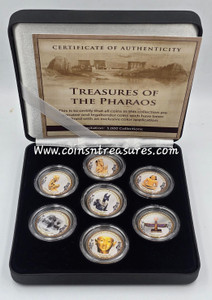 Treasures of the pharaohs II - set collection of 7 colored coins