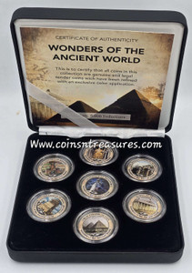Wonders of the World 2 - set collection of 7 colored coins