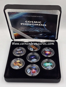 Cook Islands Cosmic phenomena set collection of 7 colored coins