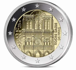 France 2025 Notre-Dame de Paris 2 Euro BU in coin capsule