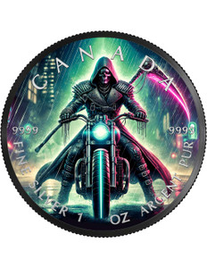 GRIM REAPER II Cyberpunk 1 Oz Silver Coin 2024 Canada