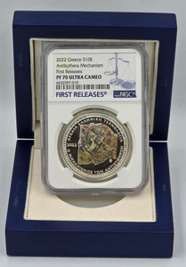 GREECE 2022 ANTIKYTHERA MECHANISM SILVER PROOF COIN NGC PF70