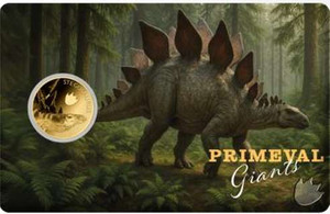 Stegosaurus Dinosaur Primeval Giants 1/1000 Oz Gold Coin