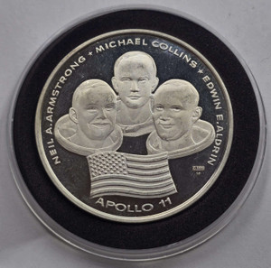 USA Apollo 11 Silver Proof Medal 1969 first man on the moon
