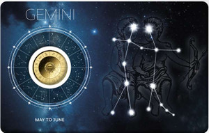 ZODIAC SIGNS GEMINI 1/1000 Oz Gold Coin