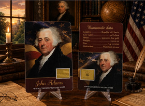 Presidents of the USA John Adams 1/1000 Oz Gold Coin