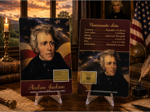 Presidents of the USA Andrew Jackson 1/1000 Oz Gold Coin