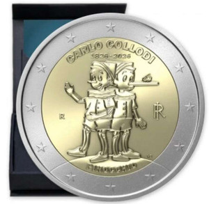 Italy 2 Euro coin Pinocchio 2026 Proof BE