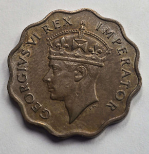 CYPRUS 1 PIASTRE 1942 COIN OF KGVI UNC