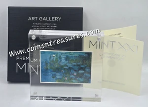 WATER LILIES 2026 Monet 1 Oz Silver Coin Bar Cameroon