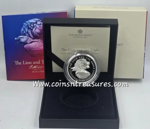 UK The Lion and The Eagle 2026 1oz Silver Proof Coin