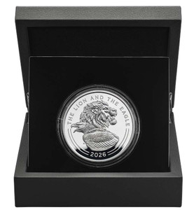 UK The Lion and The Eagle 2026 5oz Silver Proof Coin
