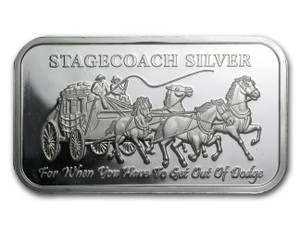 Stagecoach Fractional 1oz .999 4 x 1/4 oz Fine Silver Bar