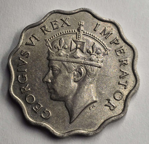 CYPRUS 1 PIASTRE 1938 COIN OF KGVI IN AU