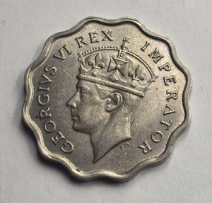 CYPRUS 1/2 PIASTRE 1938 COIN OF KGVI AU+ RARE