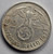 GERMANY WWII THIRD REICH 1938 SILVER 2 REICHSMARK HINENBURG