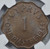 CYPRUS 1 PIASTRE 1944 COIN OF KGVI NGC MS63BN CYPRUS 1 PIASTRE 1944 COIN OF KGVI NGC MS63BN