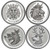 UK 2004 Silver Proof Beasts Pattern Pound Coin Set