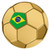 Brazil Golden Football 1/1000 Oz Gold Coin