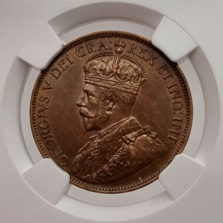 Canada 1 Cent 1912 UNC KGV coin NGC MS 62 BN