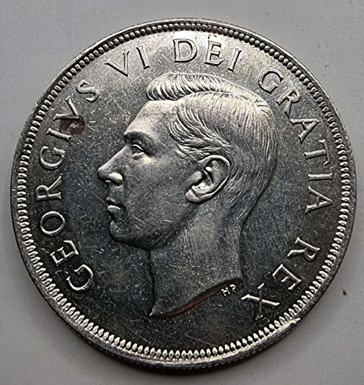 Canada 1 Silver Dollar coin KGVI 1949