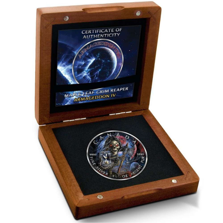 GRIM REAPER Armageddon IV 1 oz Silver Coin $5 Canada 2021 Box + Coa