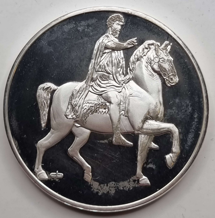 FRANKLIN MINT 100 Greatest Masterpieces Silver Proof Coin Series - Marcus Aurelius- A.D. 161 - 180 Roman