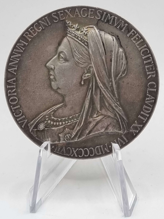 UK GREAT BRITAIN 1897 Queen Victoria Large Silver Medal