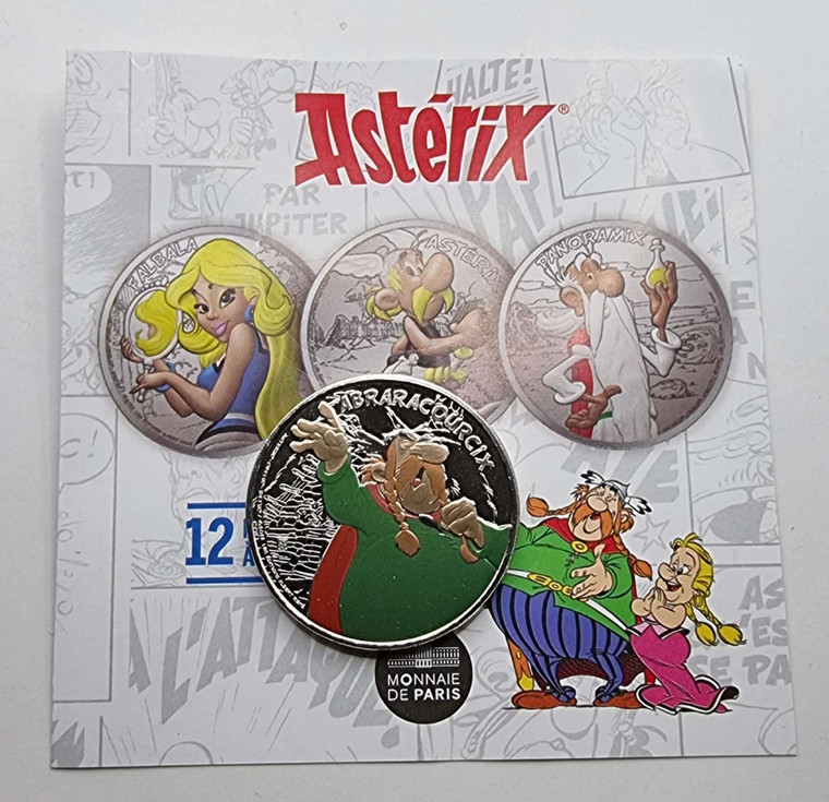 FRANCE ASTERIX 2022 EURO MINI MEDAL COIN No. 7 ABRARACOURCIX