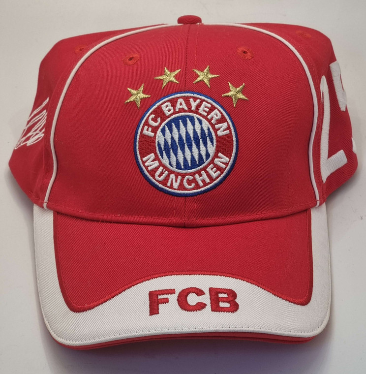 BAYERN MUNICH CAP RED OFICIAL HAT FOOTBALL SOCCER ADIDAS MULLER 25