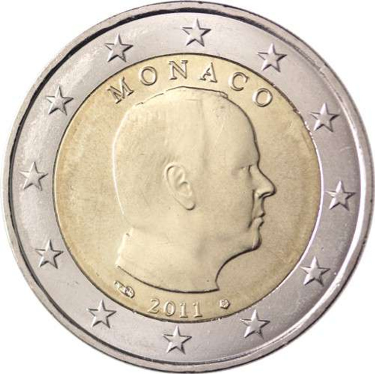 Monaco 2 euro 2011 Prince Albert II bu coin in capsule