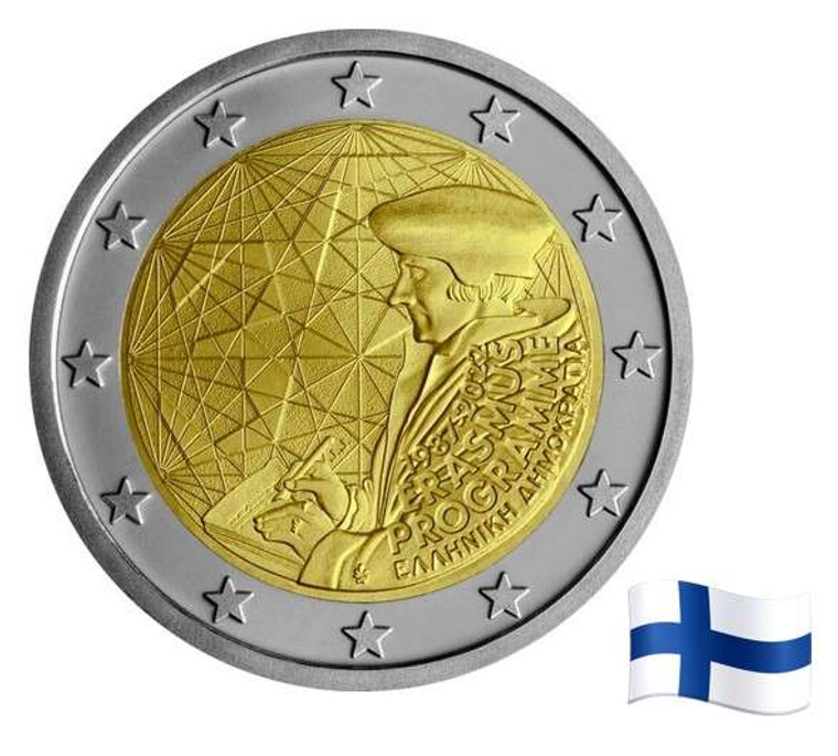 FINLAND 2022 2 EURO ERASMUS COMMEMORATIVE in capsule