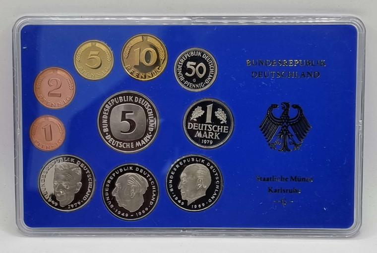 GERMANY 1979 G COMPLETE FEDERAL COIN PROOF SET OFFICIAL