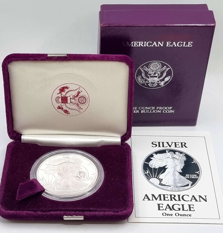 USA 1990 American Eagle Liberty 1 Oz Silver Dollar Proof