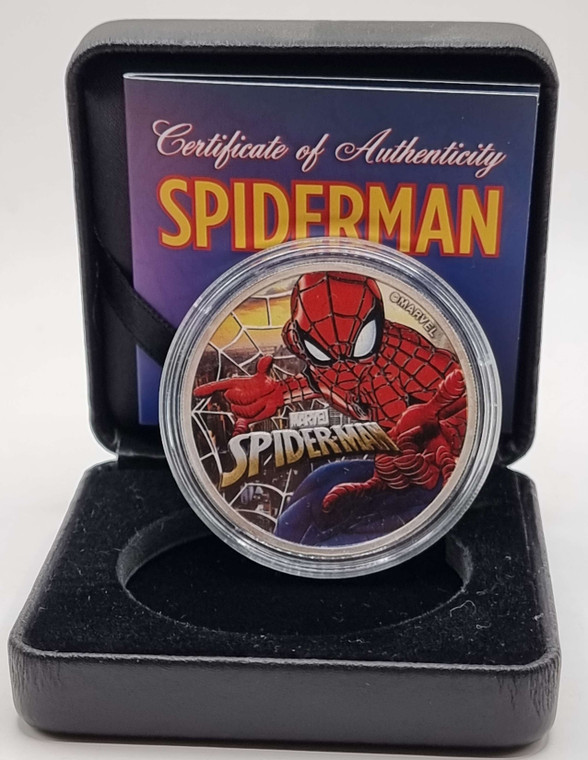TUVALU 2017 SILVER 1 OZ MARVEL SPIDERMAN COLOR