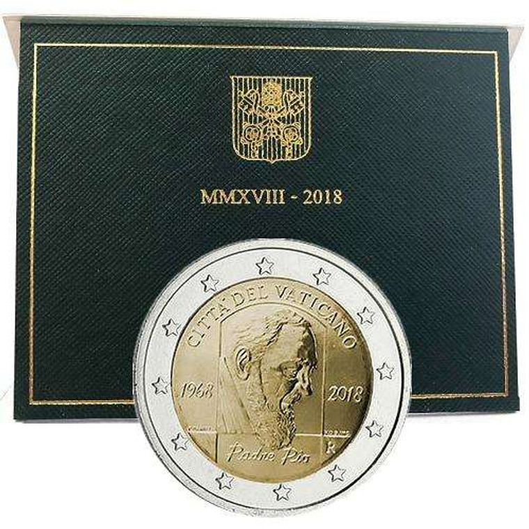 Vatican City 2018 Official Annual 2 EURO Coin Padre Pio