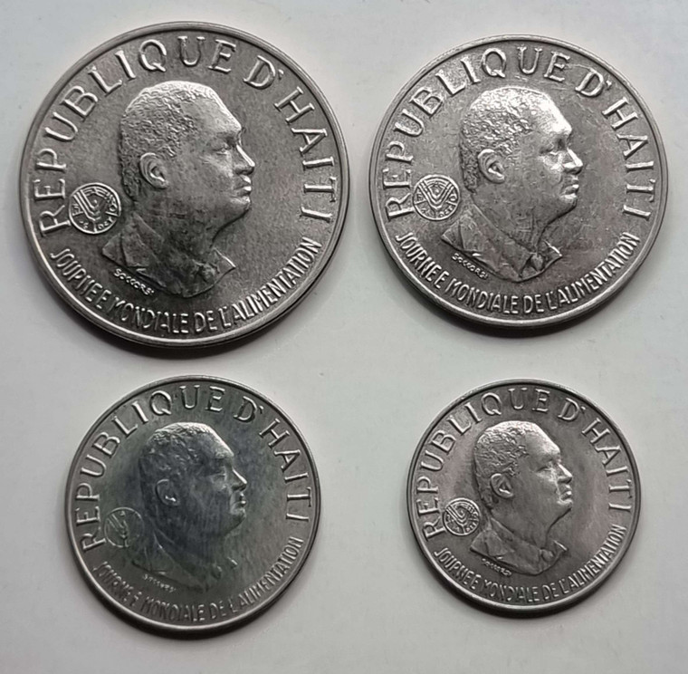 HAITI 5 10 20 50 CENTIMES UNC COIN SET 1981 F.A.O