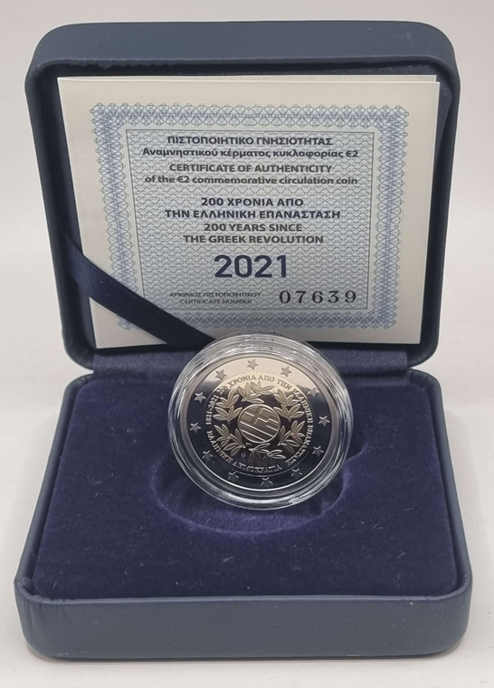 GREECE 2021 2 Euro 200th anniversary Greek Revolution Proof